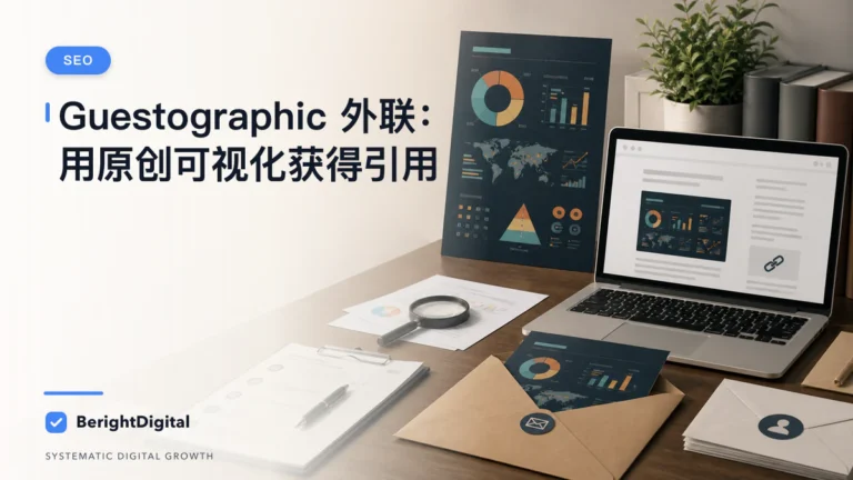Guestographic 图解外联 SOP：原创可视化如何获得引用封面图，展示SEO主题的数据、流程与策略可视化
